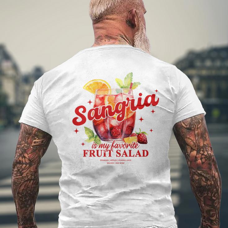 Sangria Is My Favorite Fruit Salad Party T-Shirt mit Rückendruck Geschenke für alte Männer