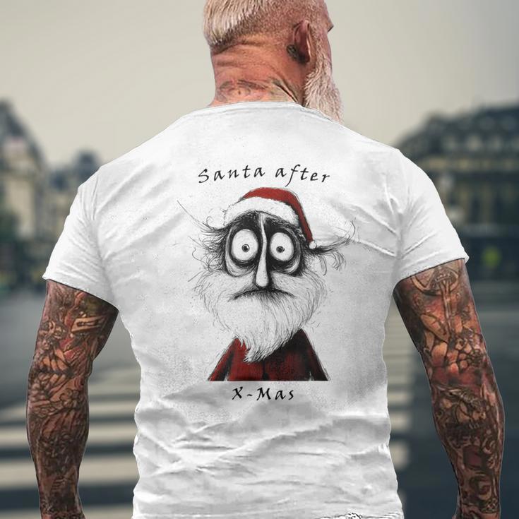 Santa After X-Mas Christmas Santa Fun T-Shirt mit Rückendruck Geschenke für alte Männer