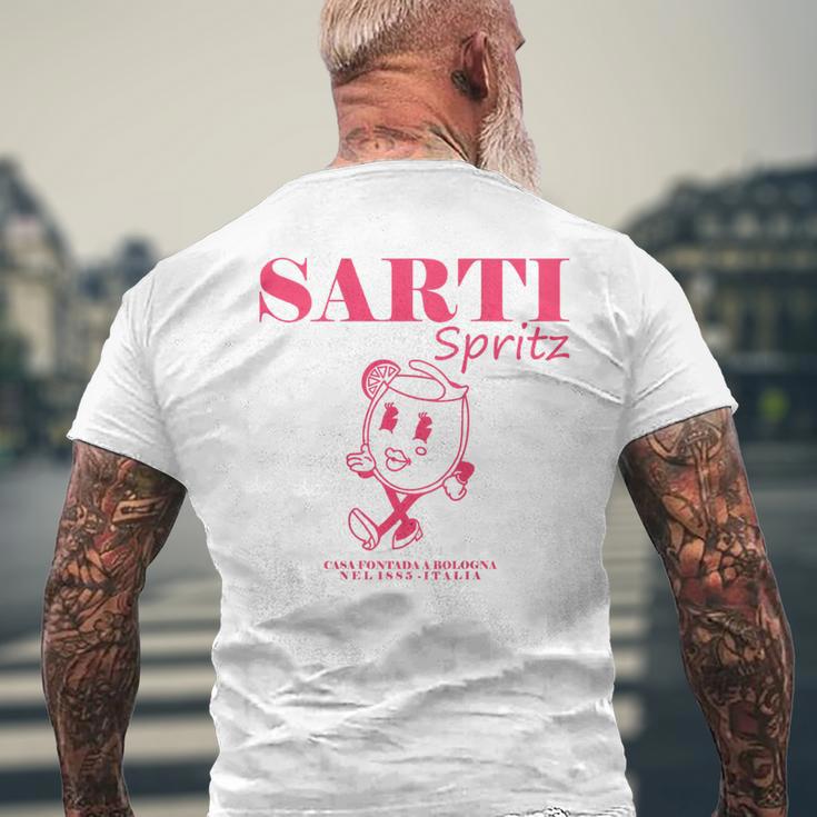 Sarti Spritz Cocktail Back Print Italiano Originale T-Shirt mit Rückendruck Geschenke für alte Männer