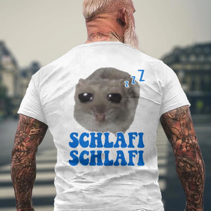 Sleep Sad Hamster Sleep Meme Sleeping Hamsti T-Shirt mit Rückendruck Geschenke für alte Männer