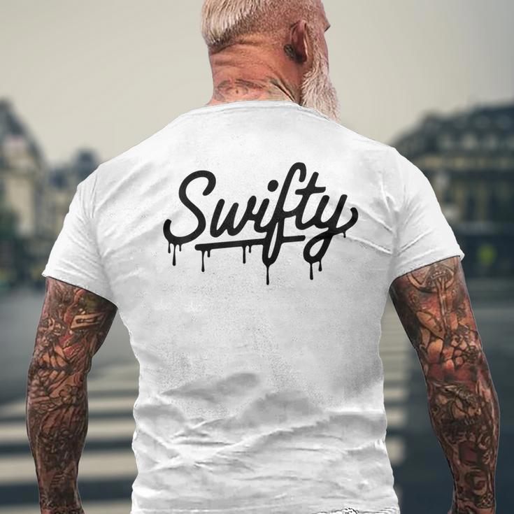 Swifty Fan Merch Ns First Name Taylor Outfit Drip Gray T-Shirt mit Rückendruck Geschenke für alte Männer