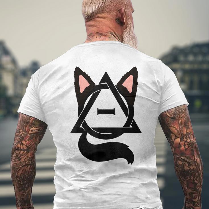 Theta Delta Cat Therian Pride Gray T-Shirt mit Rückendruck Geschenke für alte Männer