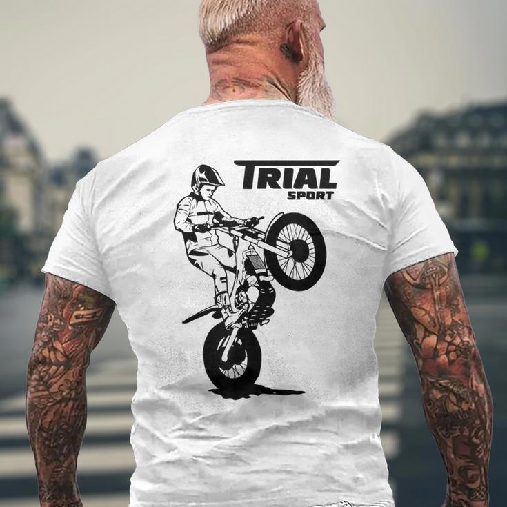 Trial Motorcycle Trial Rider Moto Trial T-Shirt mit Rückendruck Geschenke für alte Männer