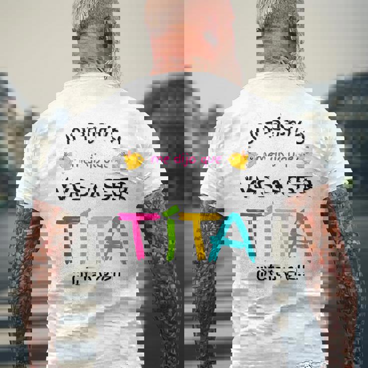 Vas A Ser Tia Tita Otraez Sorpresa Regalo Anuncio Embarazo Camiseta Hombre Estampado Espalda Regalos para ancianos