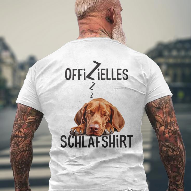 Vizsla Official Sleep With Dog T-Shirt mit Rückendruck Geschenke für alte Männer