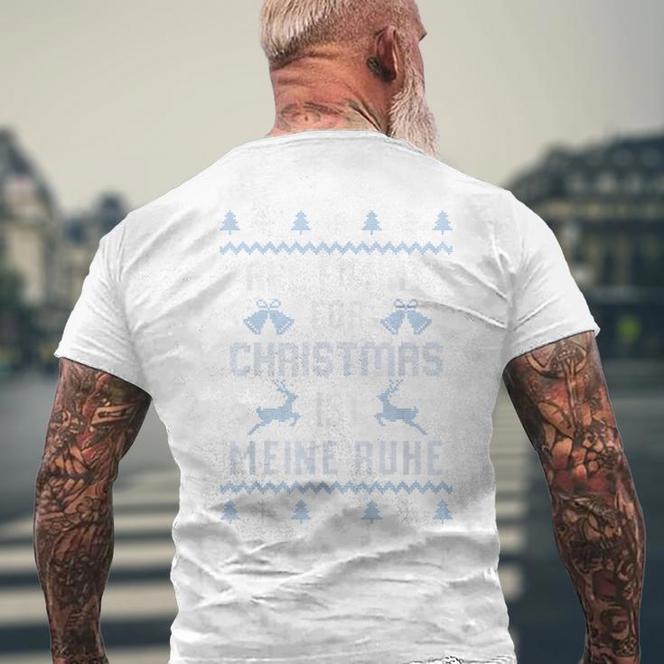 All I Want For Christmas Ist My Rest Blue T-Shirt mit Rückendruck Geschenke für alte Männer