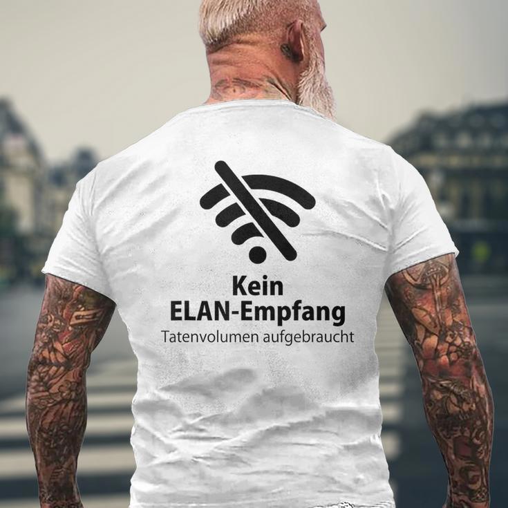 Wifi Mobile Phone Kein Elan Empfang Tatenvol S T-Shirt mit Rückendruck Geschenke für alte Männer