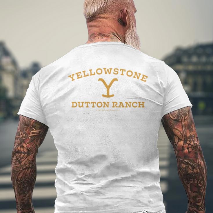 Yellowstone Dutton Ranch Gold Pocket Logo Long-Sleeved S T-Shirt mit Rückendruck Geschenke für alte Männer