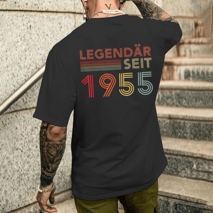 1955 Birthday Man 70Th Decoration 70S 70Th Birthday T-Shirt mit Rückendruck Geschenke für Ihn