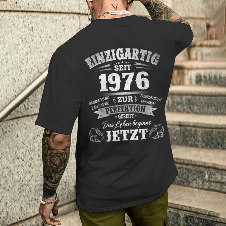 1976Intage Unique Since 1976 Birth Year 1976 T-Shirt mit Rückendruck Geschenke für Ihn