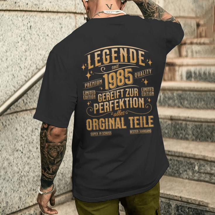 1985 Birthday Man 40 Years Decoration 40S 40Th Birthday T-Shirt mit Rückendruck Geschenke für Ihn