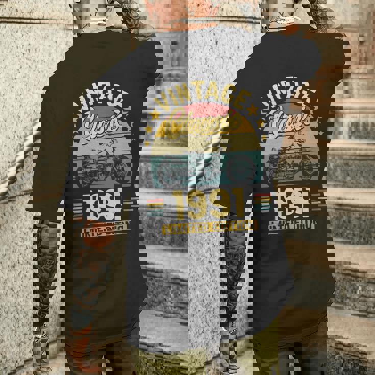 1991 Motorcycle Limited Edition Men's T-shirt Back Print Gifts for Him 1991 Motorcycle Limited Edition Men's T-shirt Back Print Gifts for Him