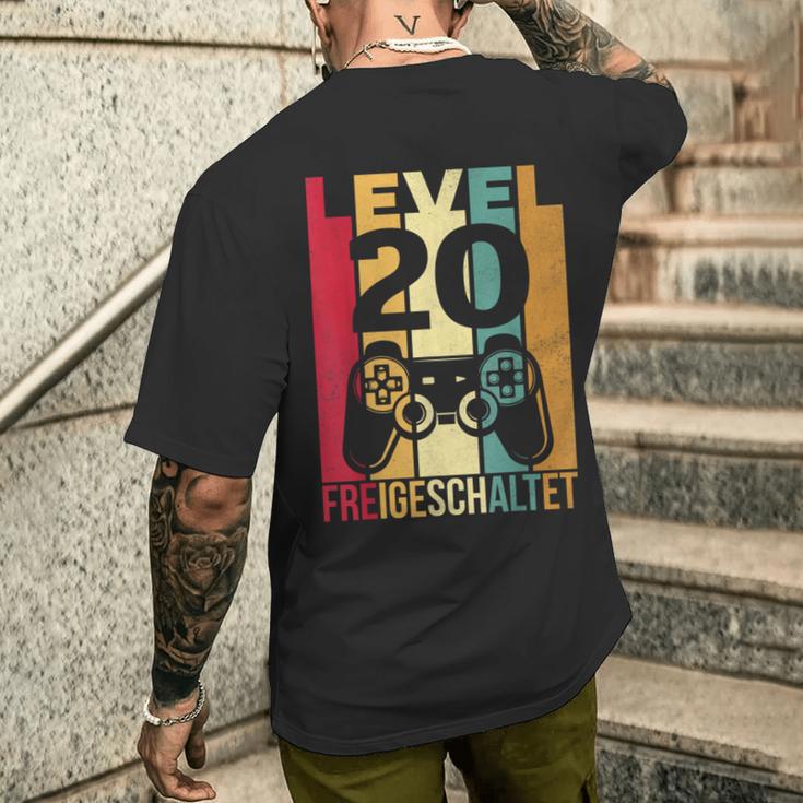 20S Birthday Gamer Gaming 20Th Birthday T-Shirt mit Rückendruck Geschenke für Ihn