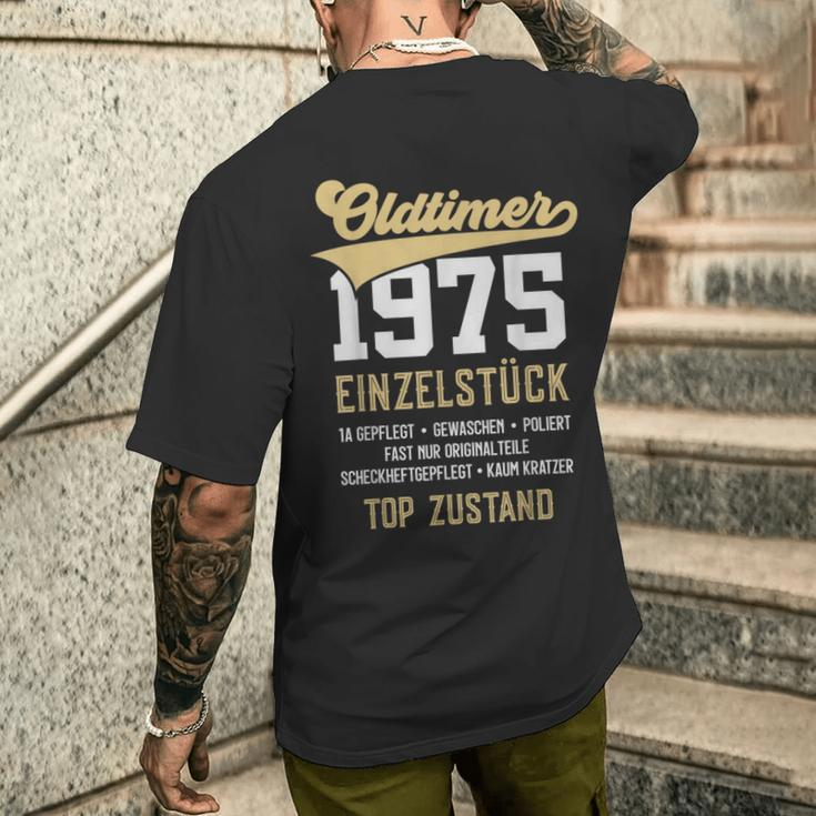 48 Jahre Oldtimer 1975Intage 48Th Birthday T-Shirt mit Rückendruck Geschenke für Ihn