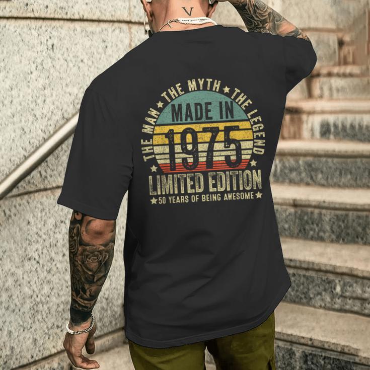 50 Year Oldintage 1975 Limited Edition 50Th Birthday T-Shirt mit Rückendruck Geschenke für Ihn