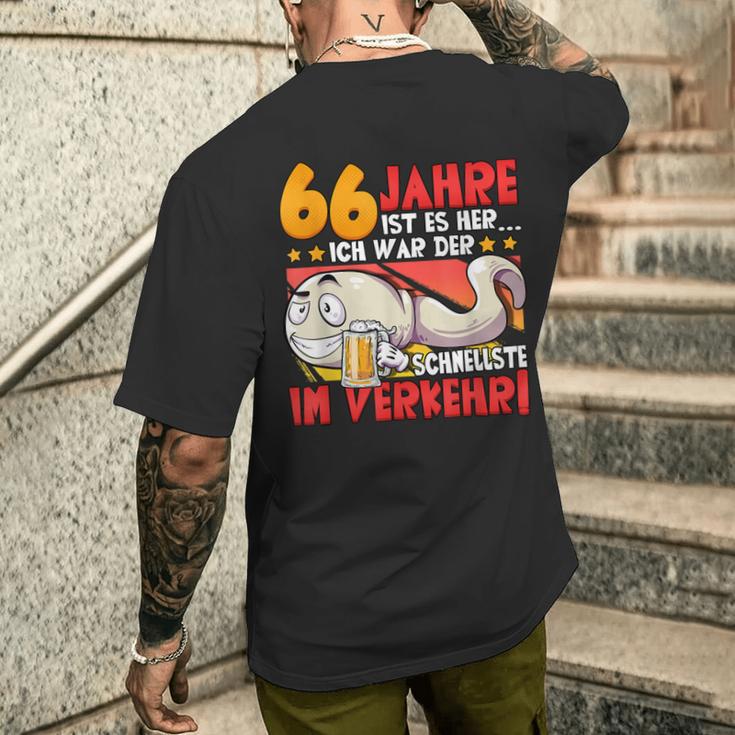 66 Jahre Ist Es Her 66 Birthday S T-Shirt mit Rückendruck Geschenke für Ihn