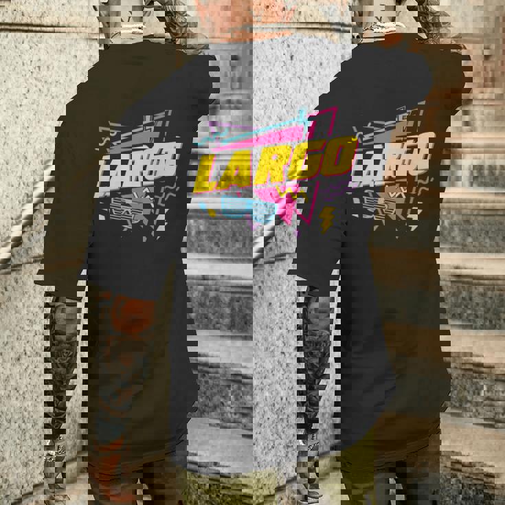 80S Largo T-shirt imprimé au dos Cadeaux pour lui
