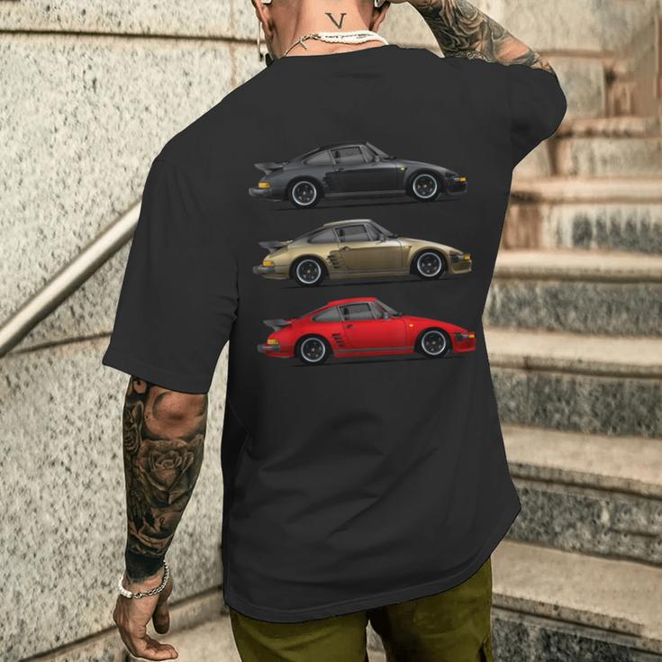 930 Turbo 911 992 964 996 4Th Of July American T-Shirt mit Rückendruck Geschenke für Ihn