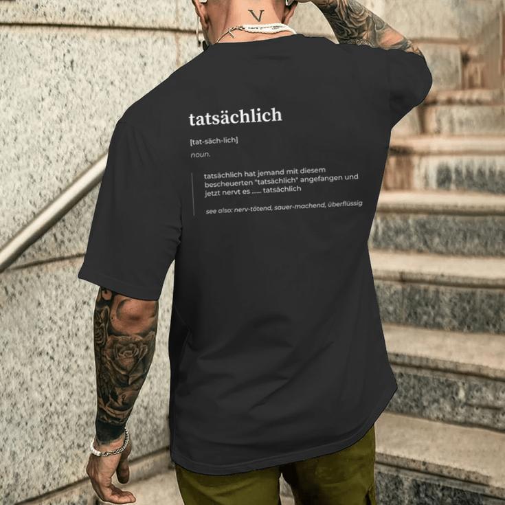 Actually Novelty Text T-Shirt mit Rückendruck Geschenke für Ihn