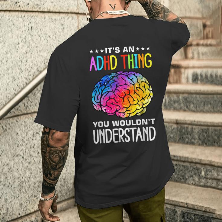 Adhd Humour And Awareness T-Shirt mit Rückendruck Geschenke für Ihn