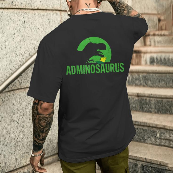 Adminosaurus Administrator It Informatician Nerd T-Shirt mit Rückendruck Geschenke für Ihn