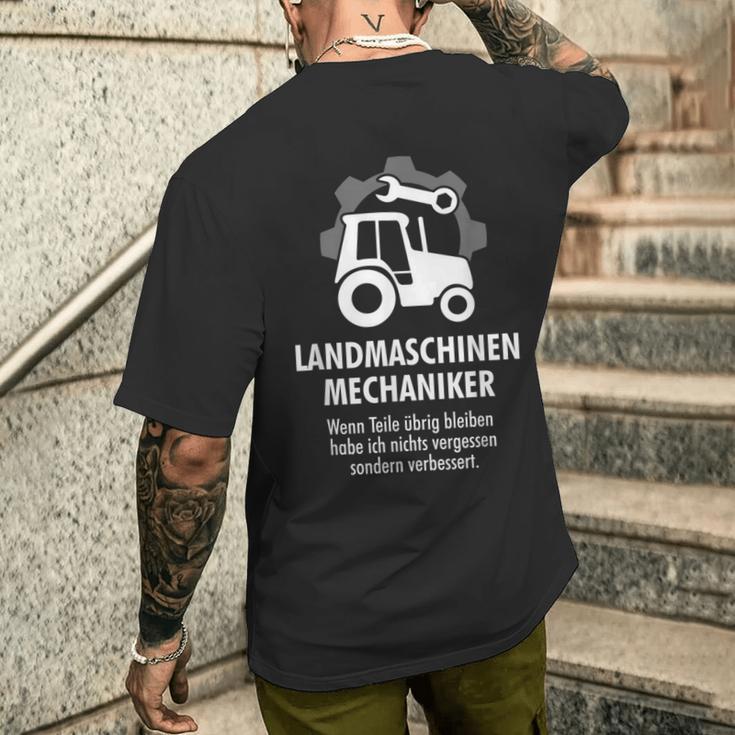 Agricultural Machinery Mechanic Tractor Farmer T-Shirt mit Rückendruck Geschenke für Ihn