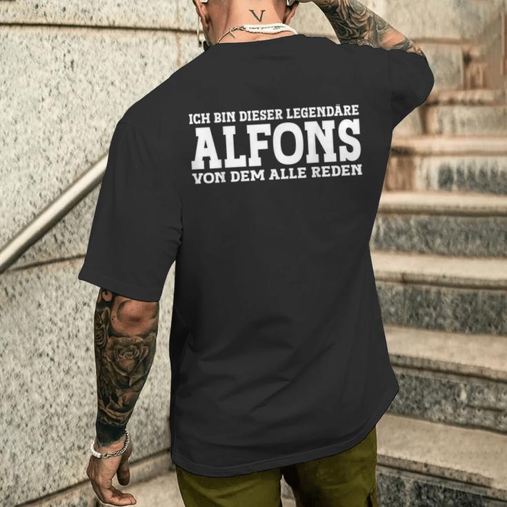 Alfons First Name Name Saying Alfons T-Shirt mit Rückendruck Geschenke für Ihn