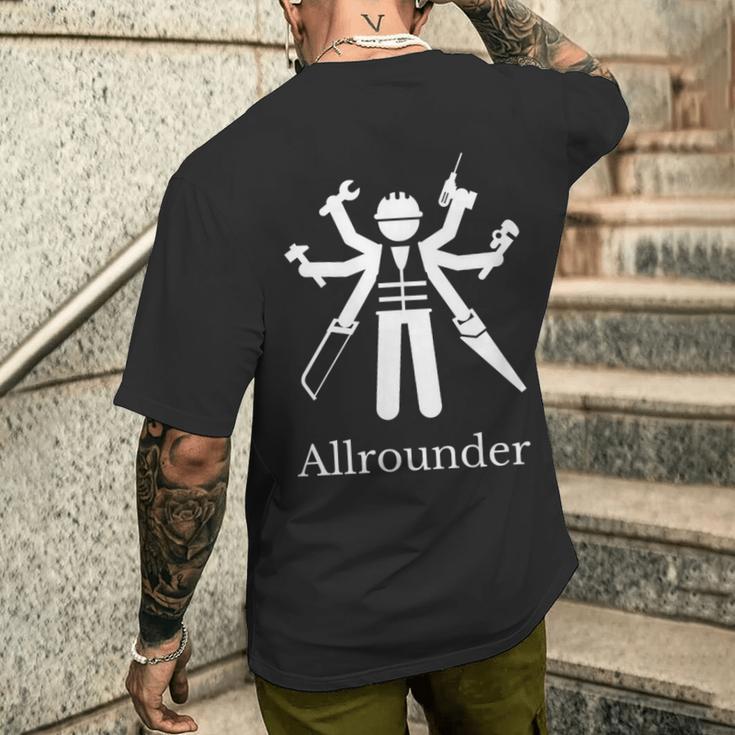 Alleskönner Craftsman Husband Father Tool T-Shirt mit Rückendruck Geschenke für Ihn