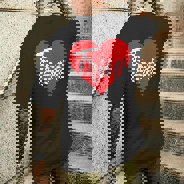 Amo A Trini Primer Nombre Yo Corazón Camiseta Hombre Estampado Espalda Regalos para él