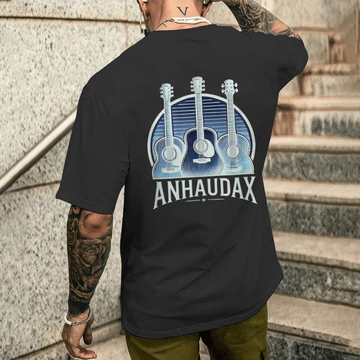 Anhaudax Guitar Bass T-Shirt mit Rückendruck Geschenke für Ihn