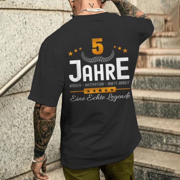 Anniversary 5 Years Company Service Anniversary Office Jokes Anniversary T-Shirt mit Rückendruck Geschenke für Ihn