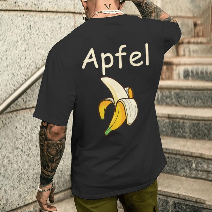 Apfel Banane Scherz Unsinn T-Shirt mit Rückendruck Geschenke für Ihn