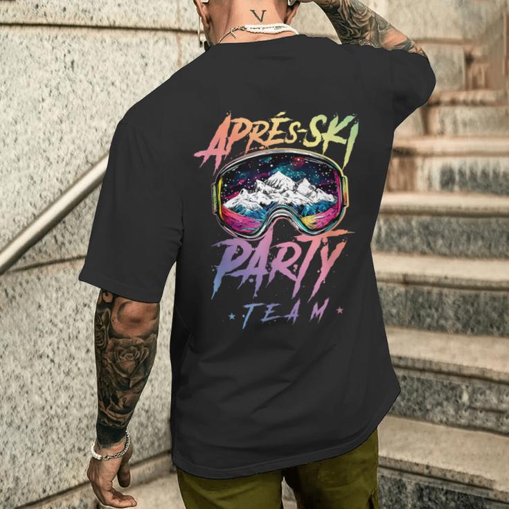 Apres Ski Party Team 2025 Colourful T-Shirt mit Rückendruck Geschenke für Ihn