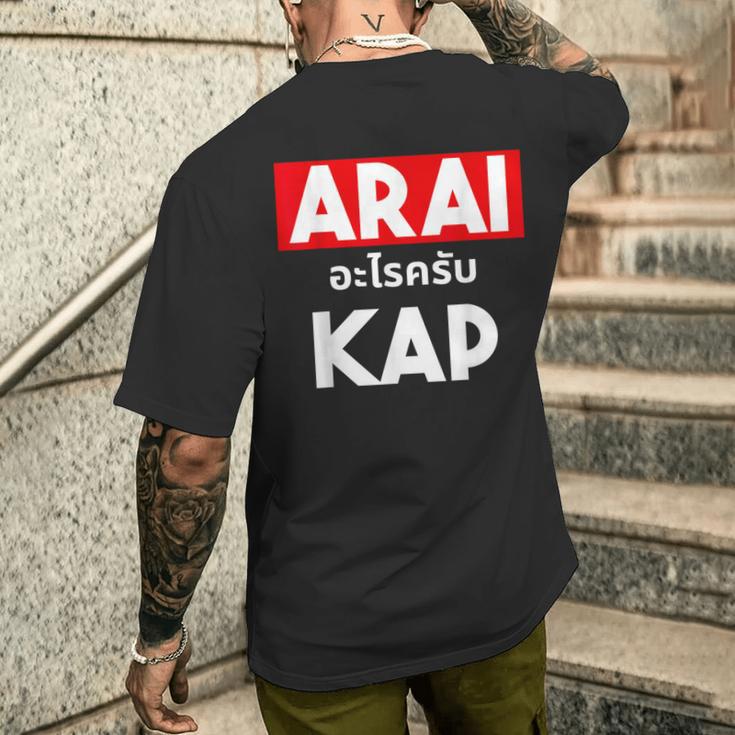 Arai Cape Thai Script Saying Thailand T-Shirt mit Rückendruck Geschenke für Ihn