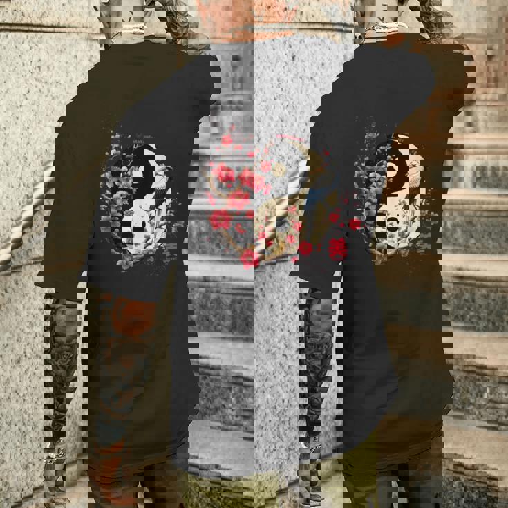 Arbre Sakura Style Yin Yang En Esthétique Sakura Ying Yang T-shirt imprimé au dos Cadeaux pour lui