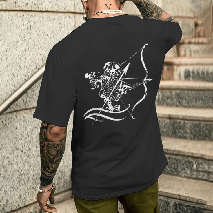 Archery Archery Skeleton Arrow T-Shirt mit Rückendruck Geschenke für Ihn