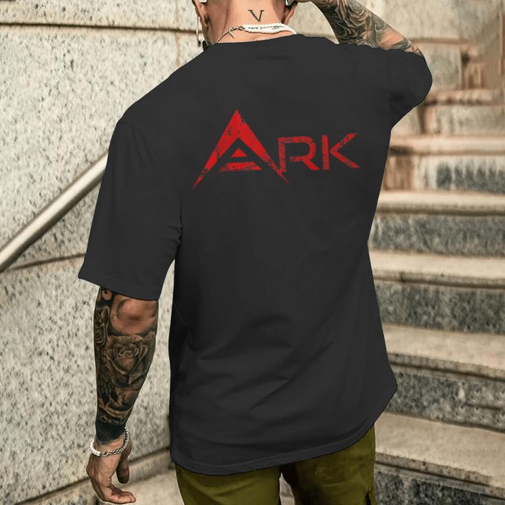 Ark Kryptocurrency -Intage & Distressed Logo T-Shirt mit Rückendruck Geschenke für Ihn