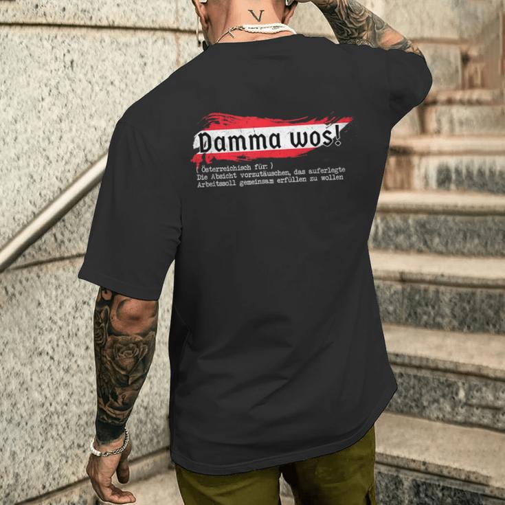 Austria Mouthart Damma WosIntage Austria T-Shirt mit Rückendruck Geschenke für Ihn