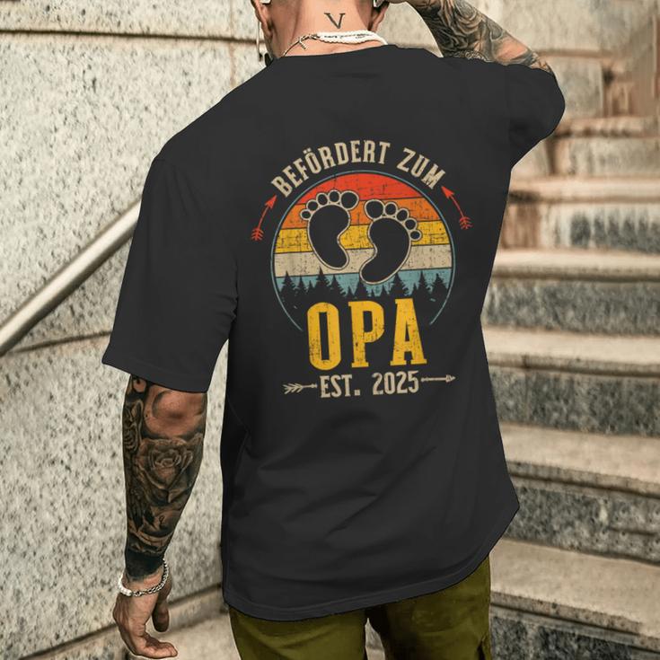 Befördert Zum Opa 2025Intage Retro T-Shirt mit Rückendruck Geschenke für Ihn