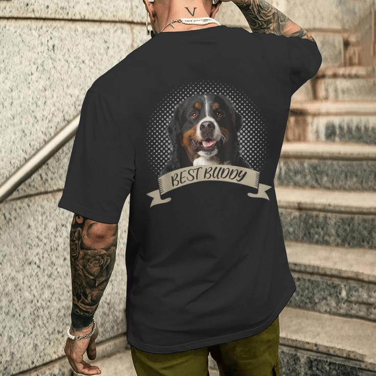 Bernese Mountain Dog Best Friend Dog Portrait T-Shirt mit Rückendruck Geschenke für Ihn