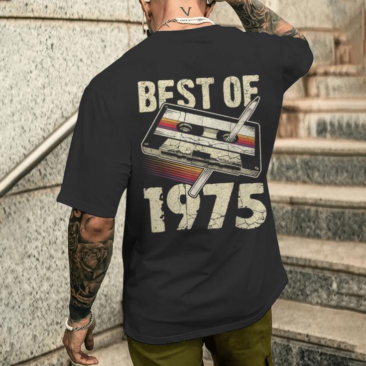 Best Of 1975 Audio Cassette 49Th Birthday 49 Years Old T-Shirt mit Rückendruck Geschenke für Ihn