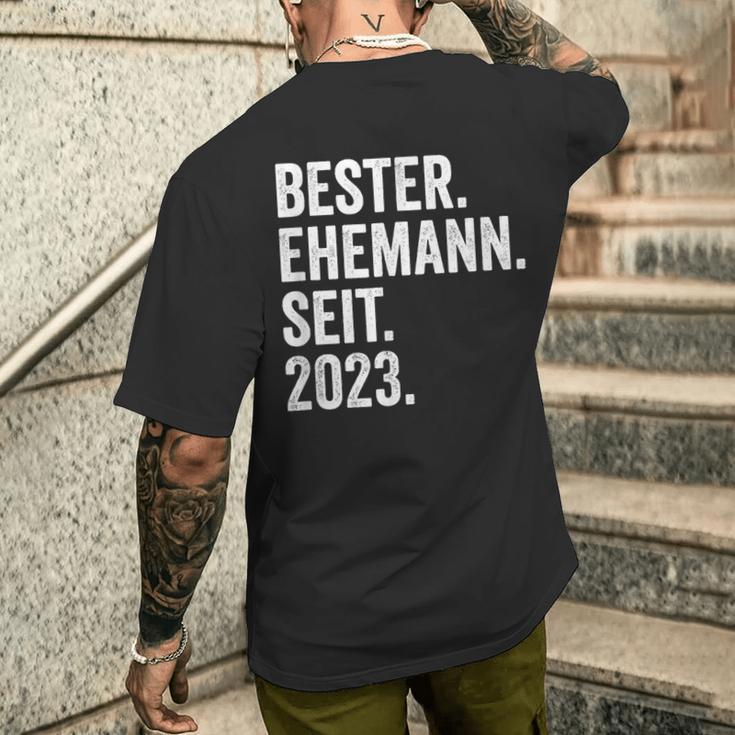 Best Husband Since 2023 1 Wedding Anniversary 1 Year T-Shirt mit Rückendruck Geschenke für Ihn