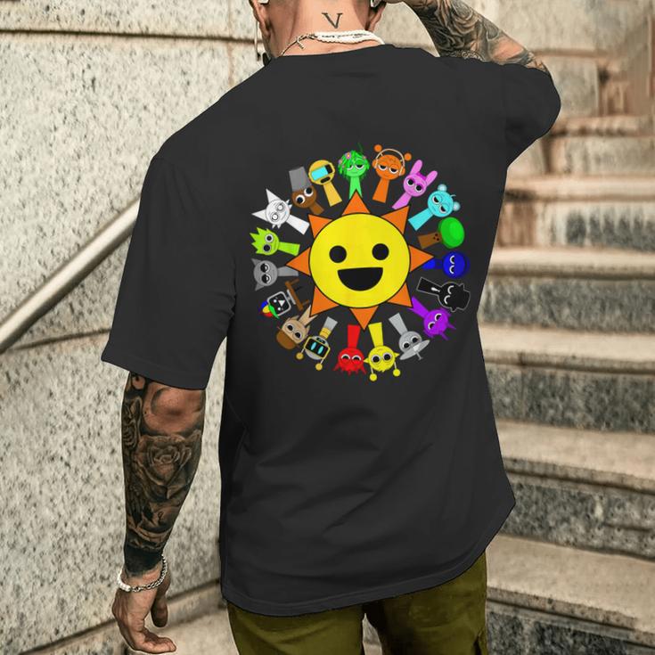 All Best Sprunki Toys Around Mr Sun T-Shirt mit Rückendruck Geschenke für Ihn