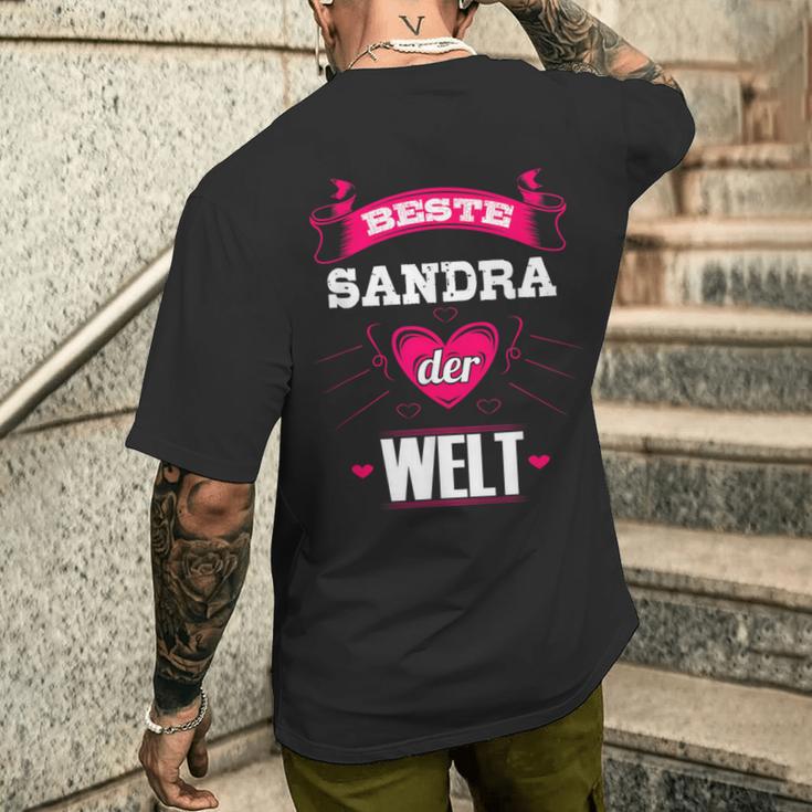 Beste Sandra Der Welt T-Shirt mit Rückendruck Geschenke für Ihn