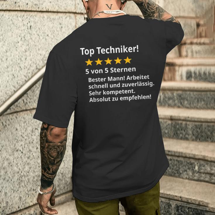 Bester Techniker T-Shirt mit Rückendruck Geschenke für Ihn