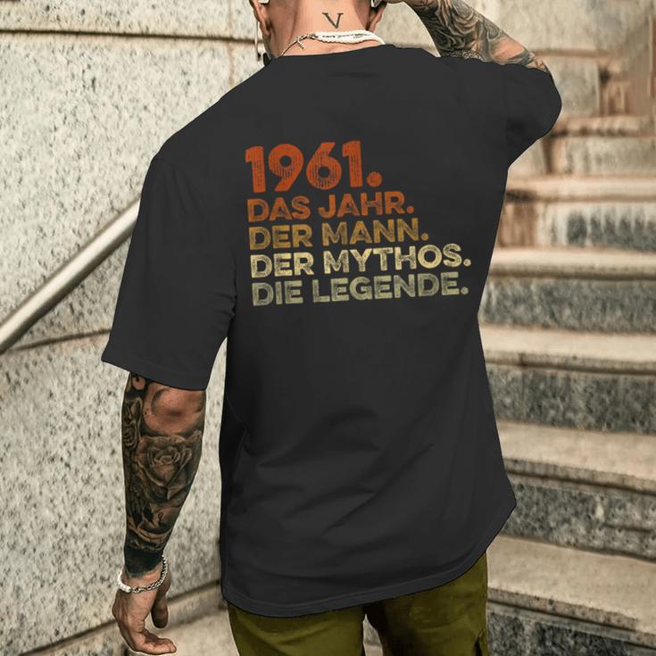 Birthday intage 1961 Man Myth Legend T-Shirt mit Rückendruck Geschenke für Ihn