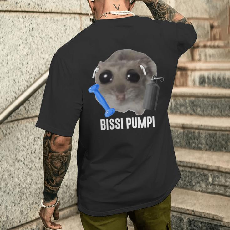 Bissi Pumpi X Sad Hamster Meme Fitness Gym Sports Training T-Shirt mit Rückendruck Geschenke für Ihn