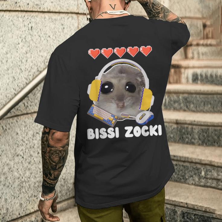 Bissi Zocki Sad Hamster Cute Hamstie T-Shirt mit Rückendruck Geschenke für Ihn