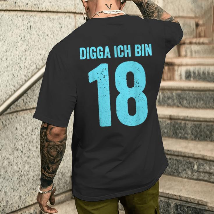 Blue Digga Ich Bin 18 Jahre Junge 18Th Birthday T-Shirt mit Rückendruck Geschenke für Ihn