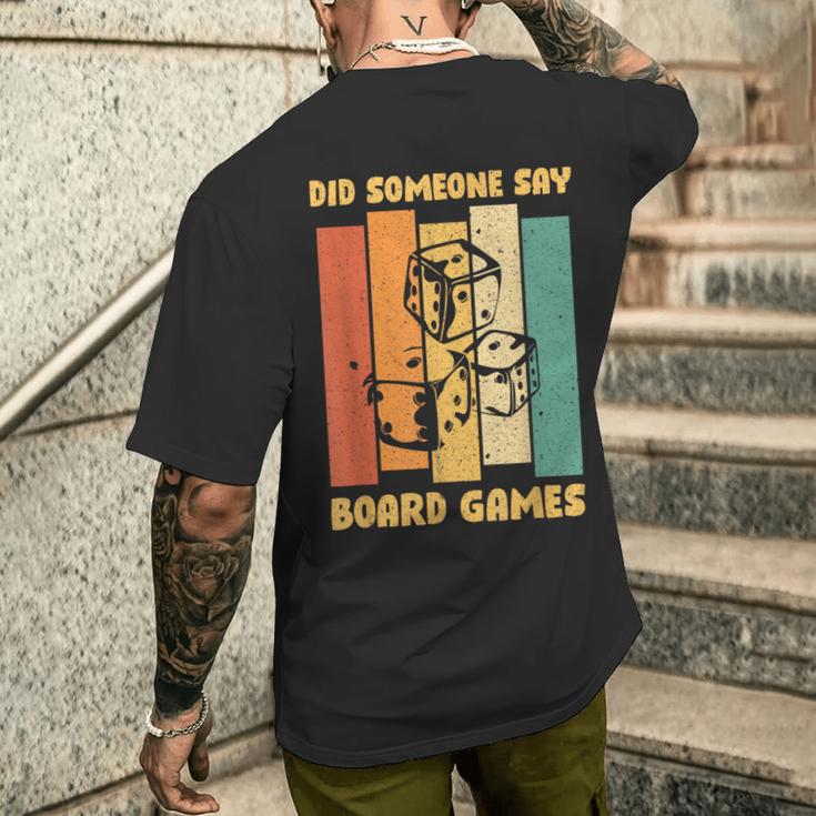 Board Game Evening Toy Figure Board Games T-Shirt mit Rückendruck Geschenke für Ihn